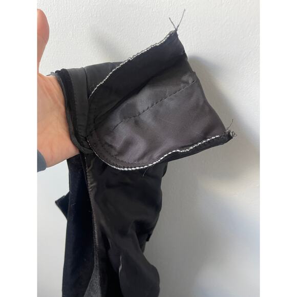 Vintgae 50s Beverly Collection Jeweled Black Velvet Cocktail Dress - Picture 6 of 6